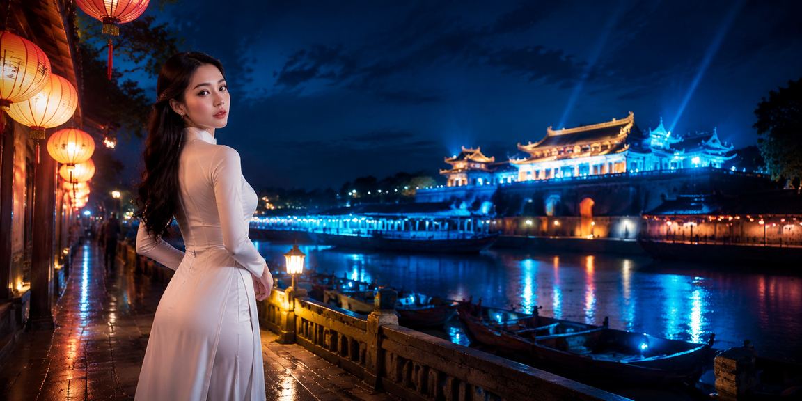 Người hâm mộ bóng đá tại Huế mặc áo dài theo dõi trận đấu và đặt cược